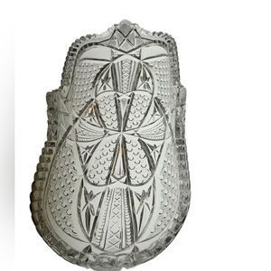 Exquisite Nucut vintage crystal tray, circa 1935. 12” long x 4.5” wide.